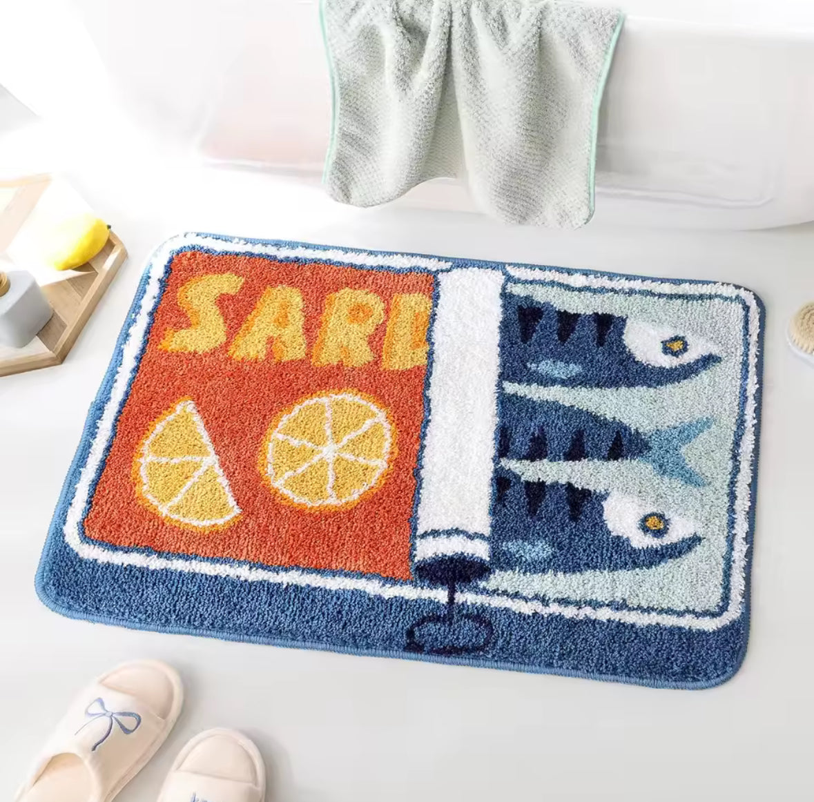 CARTOON SARDINE RUG V1