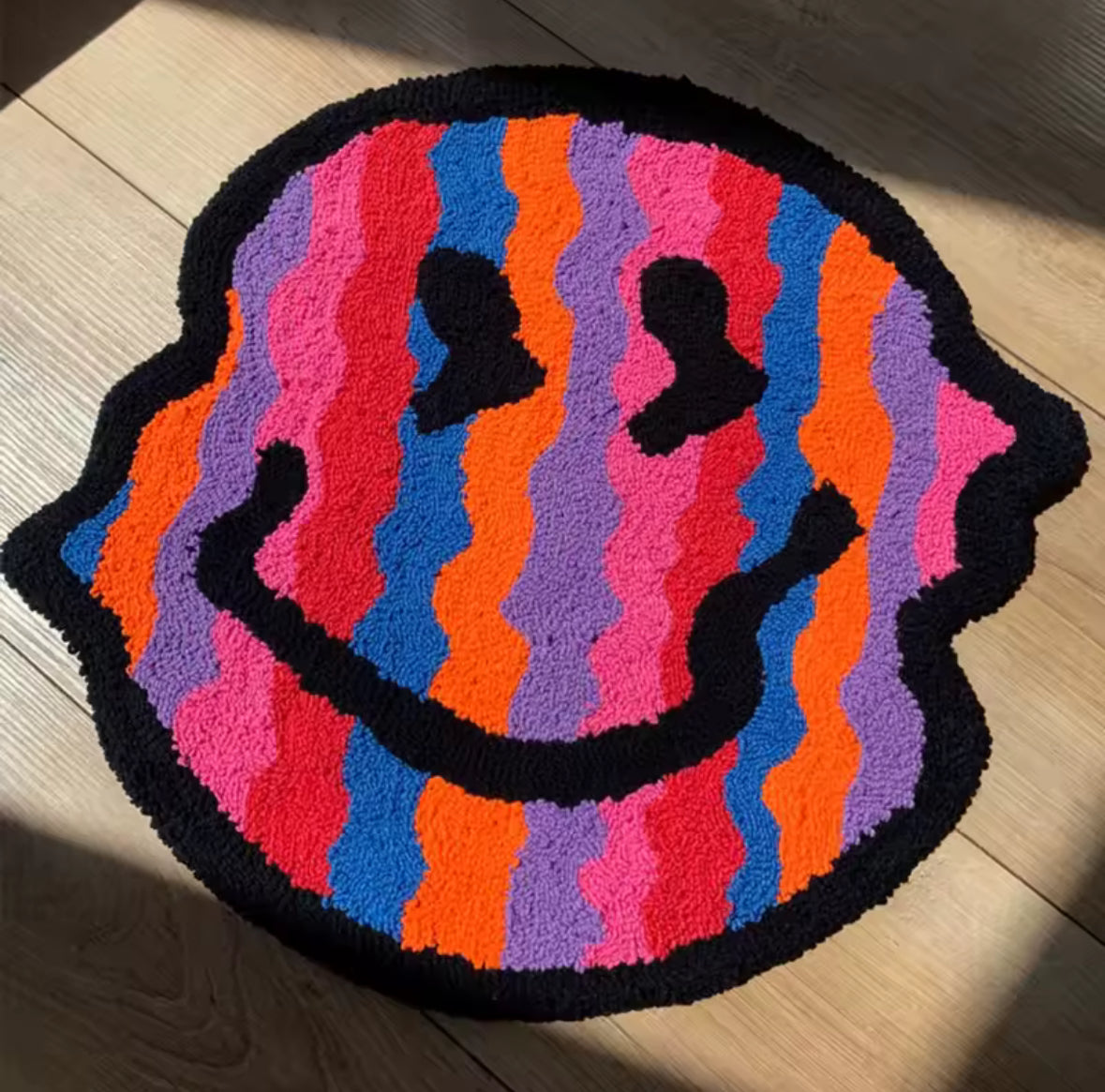 TWISTED SMILEY FACE RUG V1