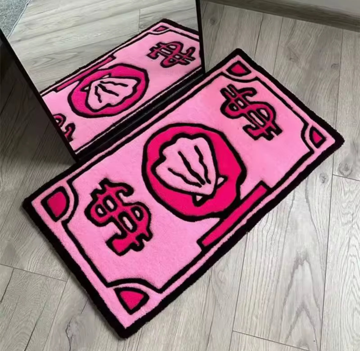 CARTOON DOLLAR RUG V1 PINK