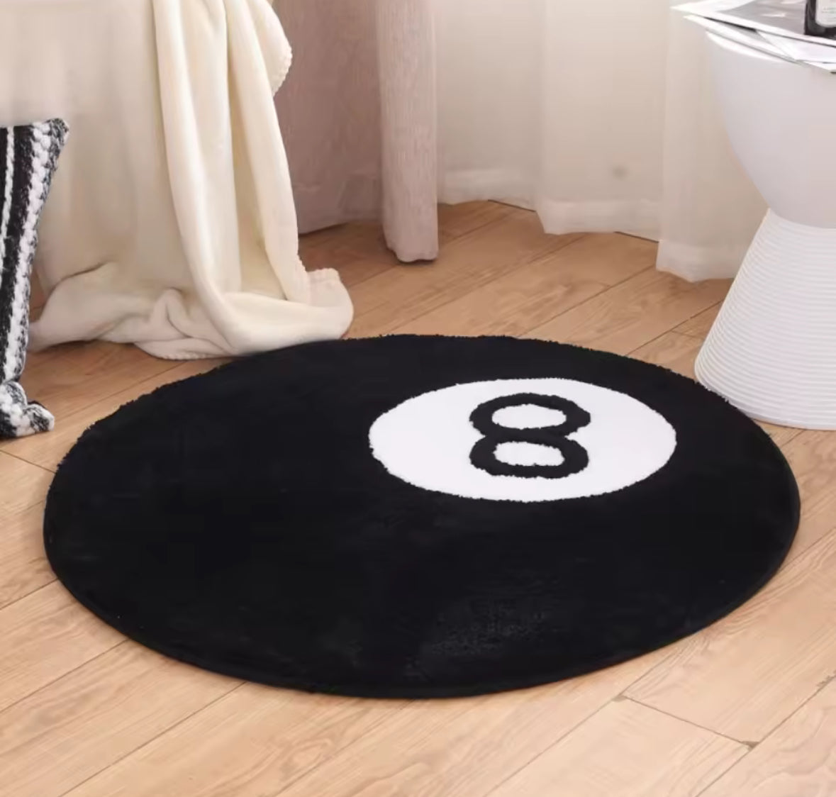 BLACK 8 BALL RUG V2