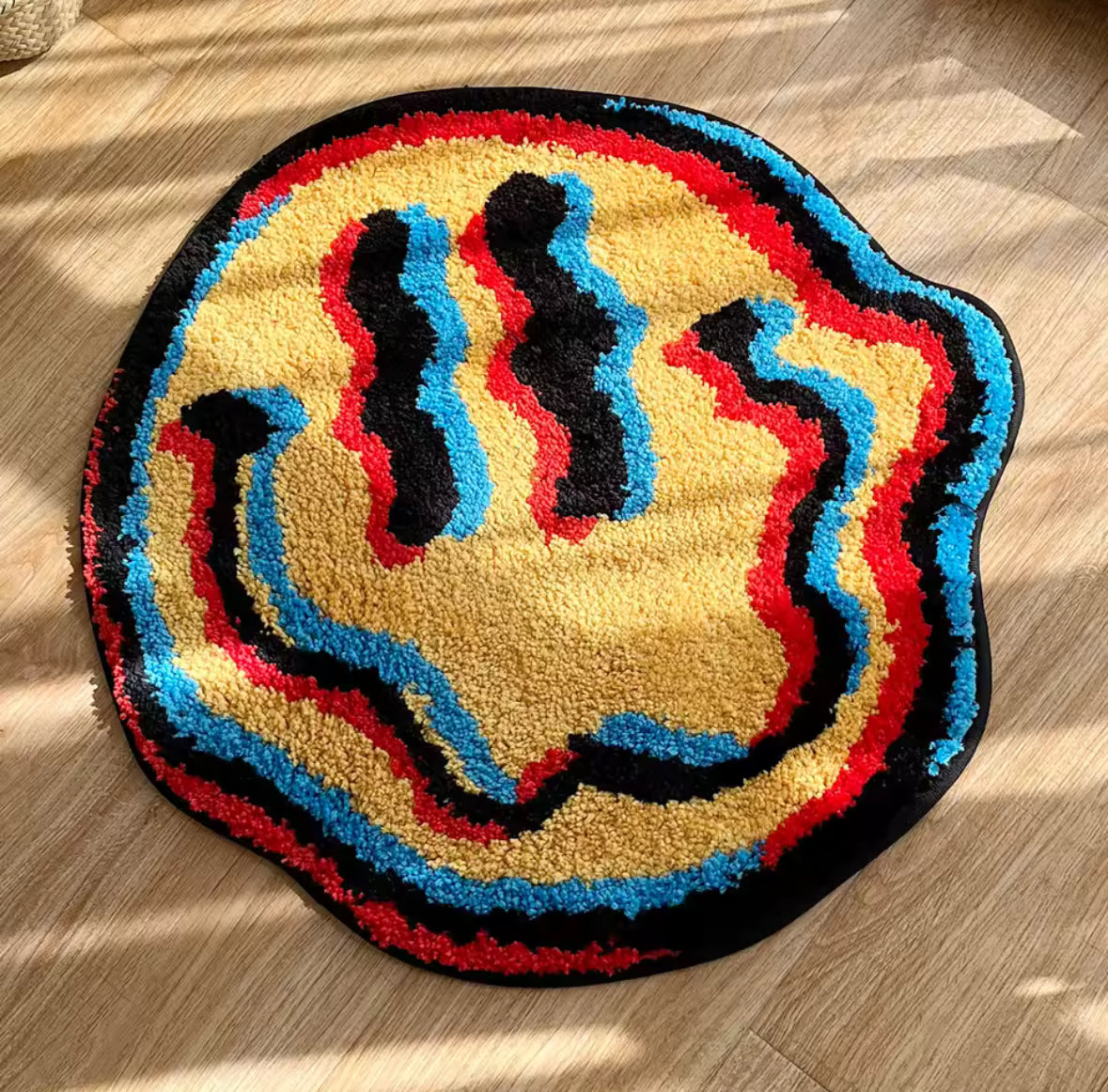 TWISTED SMILEY FACE RUG V4
