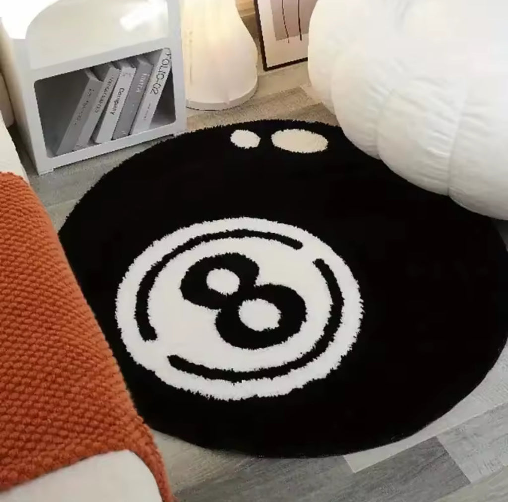 BLACK 8 BALL RUG V1