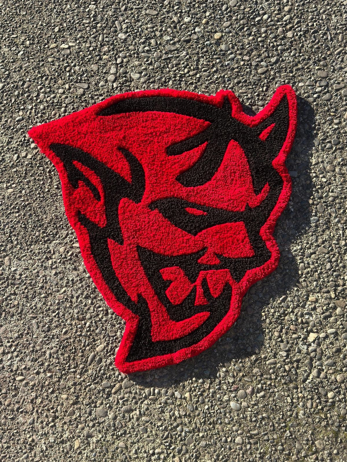 DODGE DEMON RED RUG